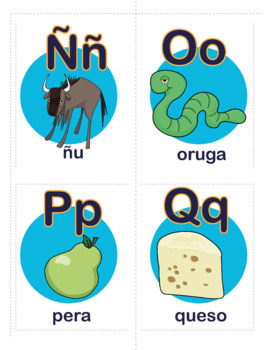 Alphabetical Flash Cards in Spanish by ParaEscuela | TPT