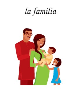 Preview of Flash Cards (la familia/family) w/ pictures