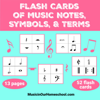 Flash Cards Of Music Notes Symbols Terms By I Choose Joy Publishing