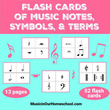 Preview of Flash Cards of Music Notes, Symbols, & Terms : Good for All Ages