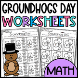 Groundhog Day Math Worksheets Fun Review: Addition, Subtra