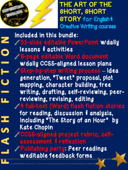 Preview of Flash Fiction: Art of The Short, Short Story - High School Creative Writing Unit