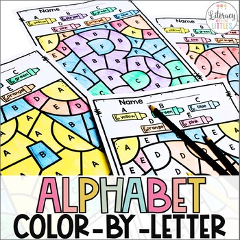 Preview of Alphabet Color by Code Capital Letter Recognition Activities Uppercase I.D