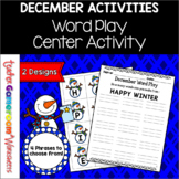 Winter Activities - Making Words ELA Center Activity