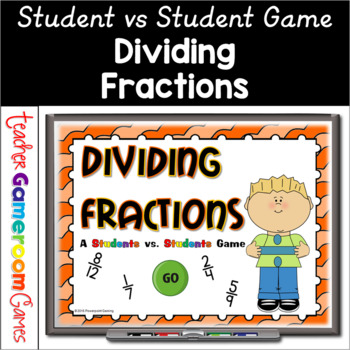 Preview of Dividing Fractions Student vs Student Powerpoint Game