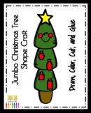 Christmas Tree Shape Craft with Math Activity for Kinderga