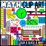 Math Clipart: ten frame, number line, bar graphs, thermometer++
