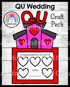 Preview of Q and U Wedding Craft with Church and Drawing Prompt: Literacy Center Activity