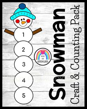 Snowman Counting Activity Plus Stacking for Winter Theme by Turner