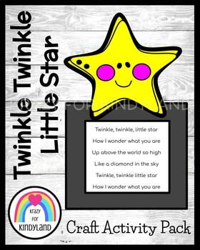 Twinkle Twinkle Little Star with lyrics  Kids Nursery Rhyme with free  Activities!