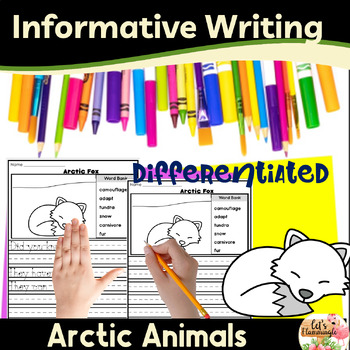 Preview of Winter Arctic Animals Research Informational Writing Picture Prompts Word Banks