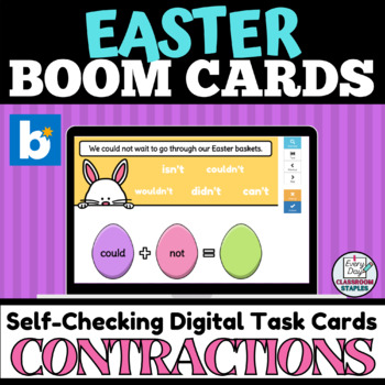 Preview of Easter BOOM Cards™ Practice Using Contractions