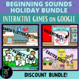 Beginning Sounds Holiday INTERACTIVE Games Bundle