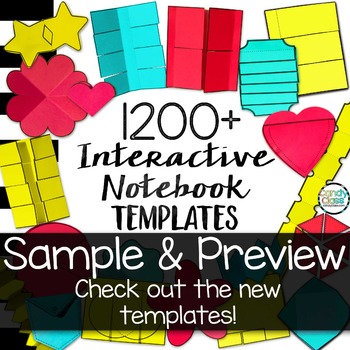 Preview of Flash Sample Freebie for Updated Interactive Notebook Templates 1200+