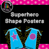 Superhero Shapes Posters Black Background