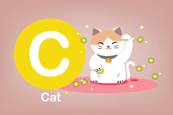Preview of Flash card: card C-Cat, a Japanese lucky cat doll