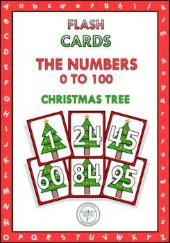 Preview of Flash cards Numbers 0 to 100 Christmas Tree
