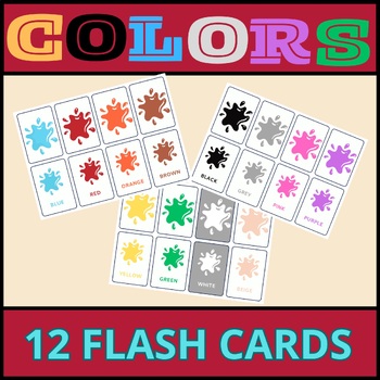 Preview of Flash cards colors English