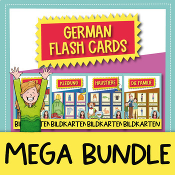 Preview of +1500 Flash cards for the German class MEGA BUNDLE / Bildkarten Deutsch Paket