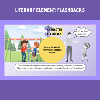 Preview of Literary Elements: Flashback Lesson with Writing Prompts, Middle School