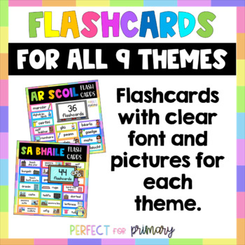 Preview of Flashcard Bundle for ALL Gaeilge Themes