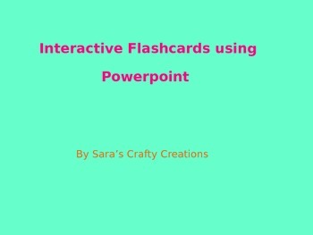 Preview of Flashcard Template