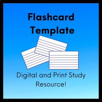 Preview of Flashcard Template
