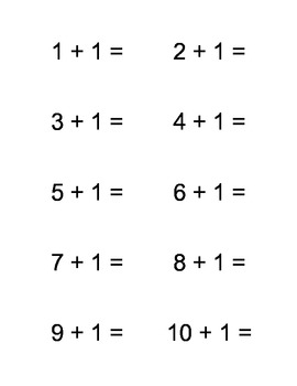 Flashcards +1 addition by Angela Galindo | TPT