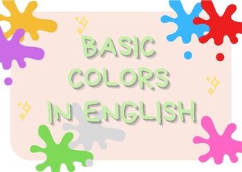 Preview of Flashcards - Colors(English)