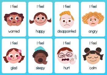 Flashcards: Feelings | Pre K - Grade 3 | Homeschool | ESL | Identifying ...