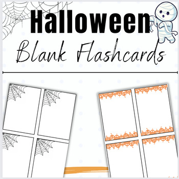 Preview of Flashcards/Label Template - Halloween Themed (blank) - FREEBIE!