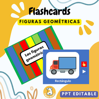 Preview of Flashcards "Las figuras geométricas" PPT editable tarjetas didácticas