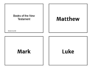 Flashcards New Testament Books of the Bible by Bring Them up in the Bible