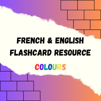 Preview of Flashcards Of Colours, In English & French.