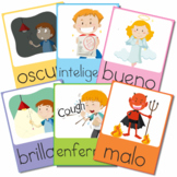 Flashcards SPANISH Adjectives - Printable - Adjetivos en Español