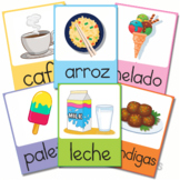 Flashcards SPANISH Food and Beverage - Printable - Comida 