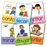 Flashcards SPANISH Verbs, Actions - Printable - Verbos en Español