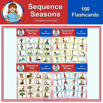 Preview of Flashcards - Season Sequence Bundle (5 Step Sequence)
