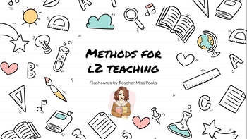 Preview of Flashcards / Tarjetas de estudio sobre la enseñanza de la L2