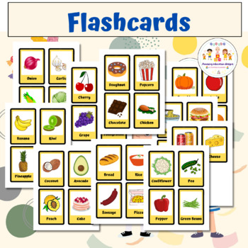 Preview of Flashcards Vegetables And Fruits Activities Worksheets