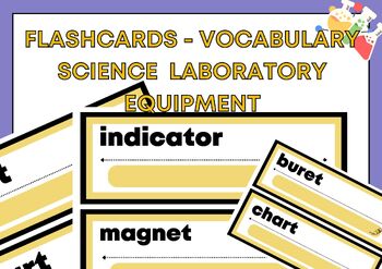 Preview of Flashcards - Vocabulary Science  laboratory equipment