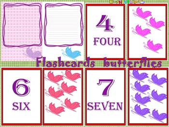 Preview of Butterflies Flashcards End of the year activities