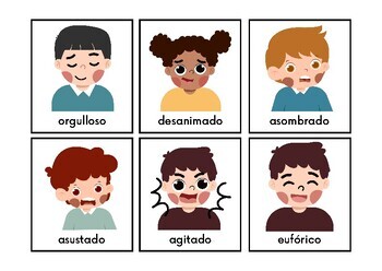 Flashcards de Sentimientos y Emociones by Español con el Maestro Fabián