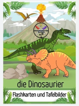 Preview of Flashcards dinosaurs German language