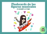 Flashcards figuras musicales en castellano y en inglés by
