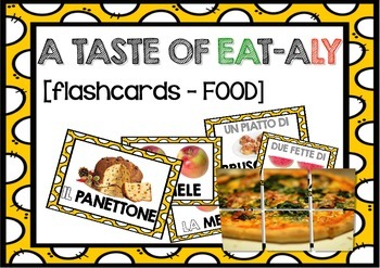 Preview of Flashcards for learners of Italian (FOOD / IL CIBO in Italian)