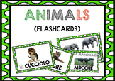 Flashcards for learners of Italian (ANIMALS / GLI ANIMALI 