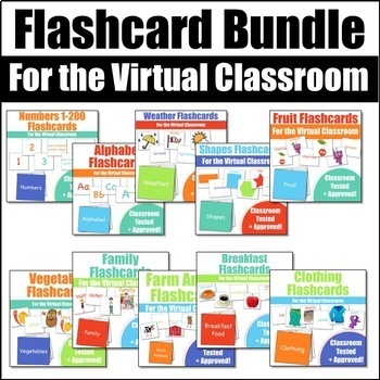 Preview of Flashcards for VIPKid & the Virtual ESL Classroom Bundle - Classroom Props