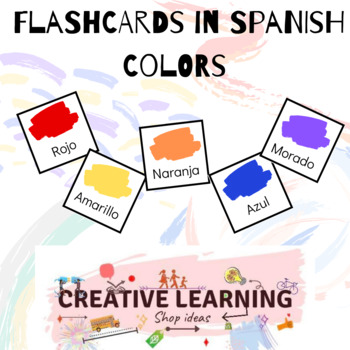 Preview of Flashcards in Spanish - Colors FREE