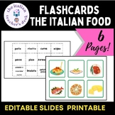 Flashcards italian food. Printable, editable 9th-10th grade